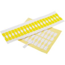 Jewellery Computer Ring Tags,Yellow/White (pkt of 1000)